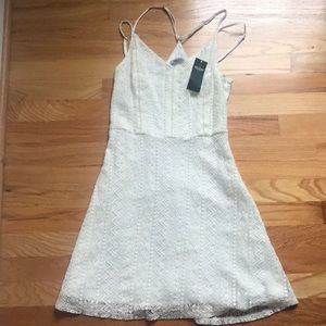 Hollister NEW XS Ivory White Lace Dress Strap Back